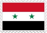 Syria flag stamp
