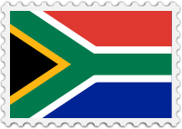 South Africa flag stamp