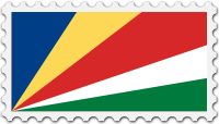 Seychelles flag stamp
