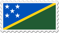 Solomon Islands flag stamp