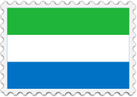 Sierra Leone flag stamp