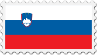 Slovenia flag stamp