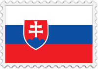 Slovakia flag stamp