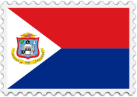 Sint Maarten flag stamp