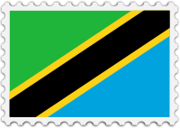 Tanzania flag stamp