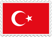 Turkey flag stamp
