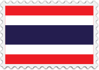 Thailand flag stamp