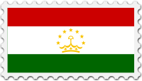 Tajikistan flag stamp