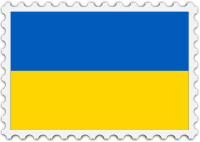 Ukraine flag stamp