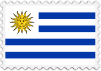 Uruguay flag stamp