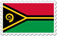 Vanuatu flag stamp