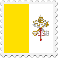 Vatican City flag stamp