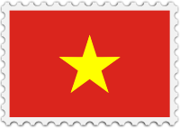 Vietnam flag stamp