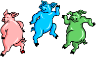 pigs frolicking