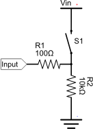 Pull-down Resistor Circuit Schematic