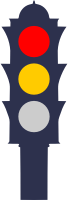 Traffic light (red, amber)
