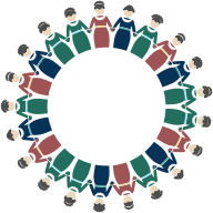 Women Holding Hands Circle Large