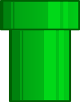 A green cartoon pipe