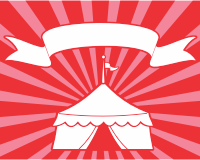 Circus tent banner