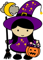 Cute Halloween Witch - Colored