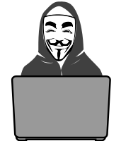 hacker behind pc
