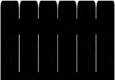 Wooden Panel Fence Black Sillhouette