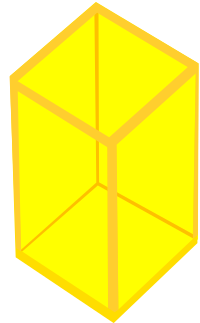 Yellow Transparent Cube