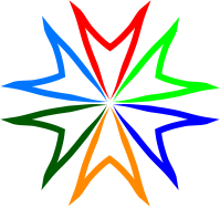 a colorful star