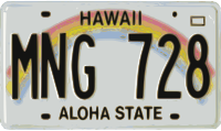 Hawaiian License Plate
