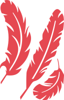 red feathers