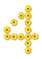 Floral alphabet, 4