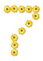 Floral alphabet, 7
