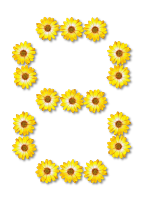 Floral alphabet, 8
