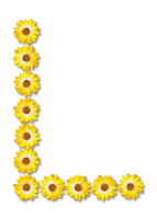 Floral alphabet, L