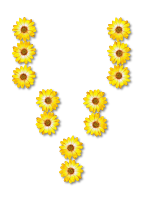 Floral alphabet, V