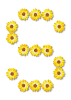 Floral alphabet, S