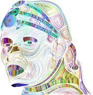 Maasai Man Line Art Prismatic 2 No Background