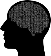 Alphabet Brain Man Silhouette