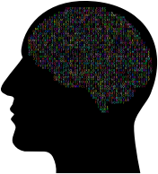 Alphabet Brain Man Silhouette Prismatic
