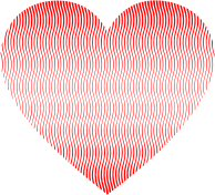 Wavy Heart Line Art
