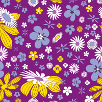 Seamless Floral Pattern Tile By Karen Arnold