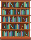 Bookshelf with Books