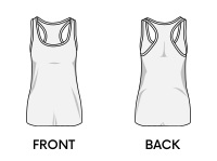 Woman T-shirt swimmer back template