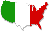 US-Italy flag map