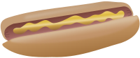Hot dog with mustard