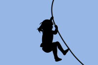 Child Climbing Silhouette
