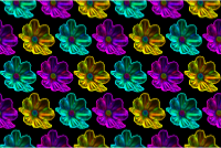 Neon flower background