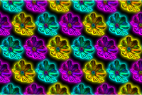 Neon flower background 2