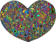 Ornamental Floral Heart Prismatic