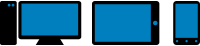 PC, tablet, smartphone icons